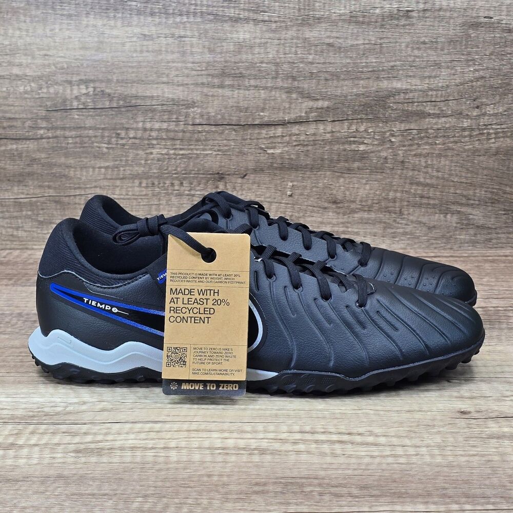 Nike Tiempo Legend 10 Academy TF Men's Sz 12 Black Soccer Turf Shoes (DV4342-040